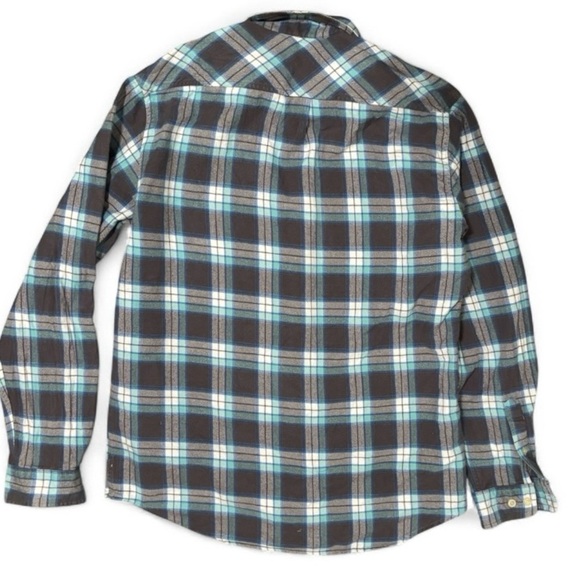 Plaid Flannel Button-Down Shirt Men Sz L Grunge SKU 23 - Picture 2 of 11